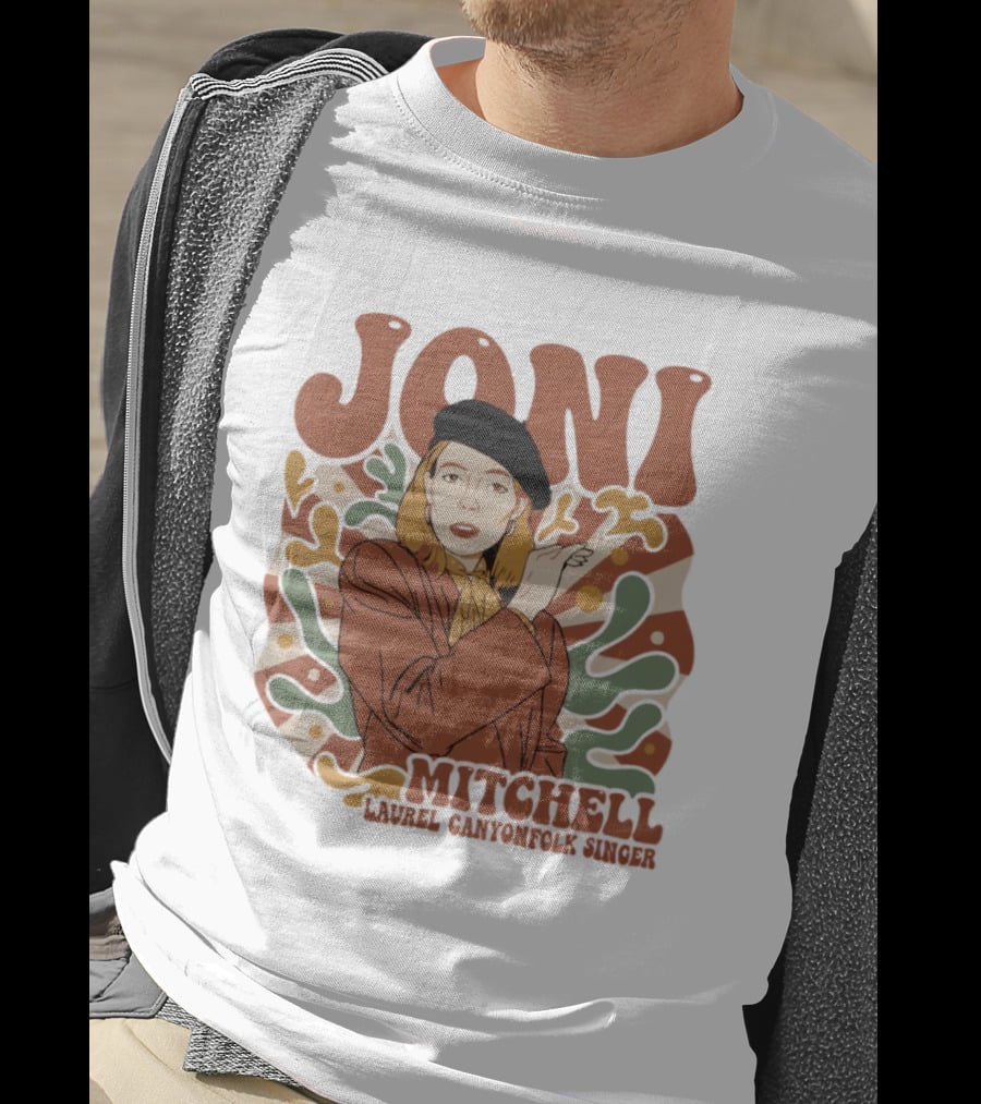 Joni Mitchell Laurel Canyon Folk Singer Iconic 70s T-Shirt