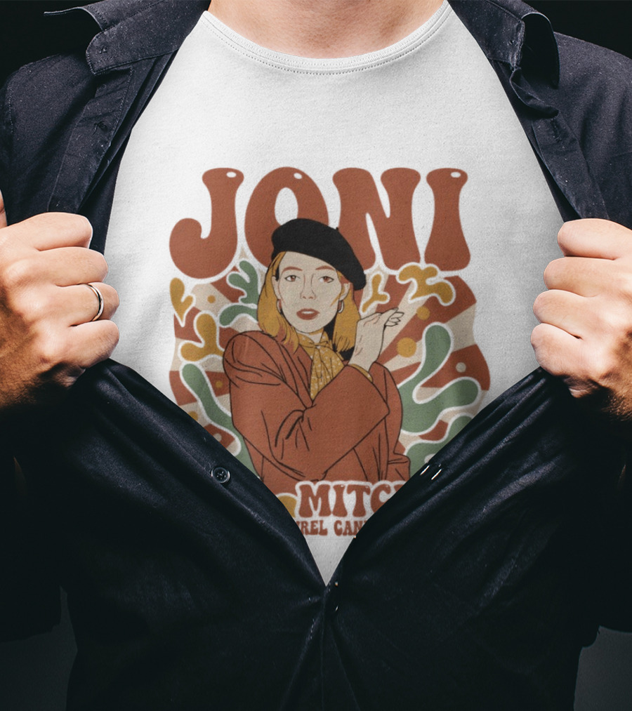 Joni Mitchell Laurel Canyon Folk Singer Iconic 70s T-Shirt