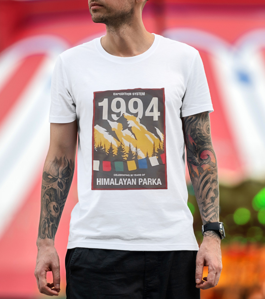 Expedition System 1994 Celebrating 30 Years Of Himalayan Parka Mountain Adventure T-Shirt