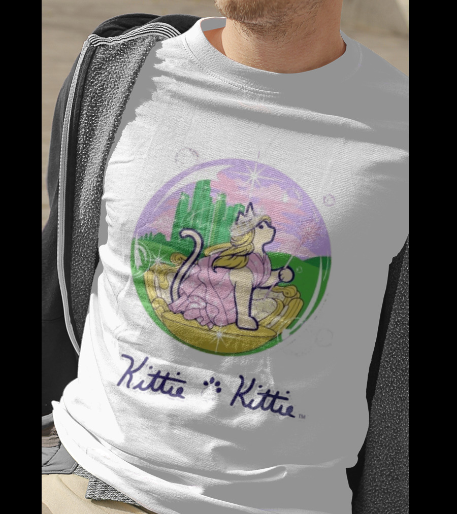 Witch Kittie Kittie Wizard City Cat Bubble Magic T-Shirt
