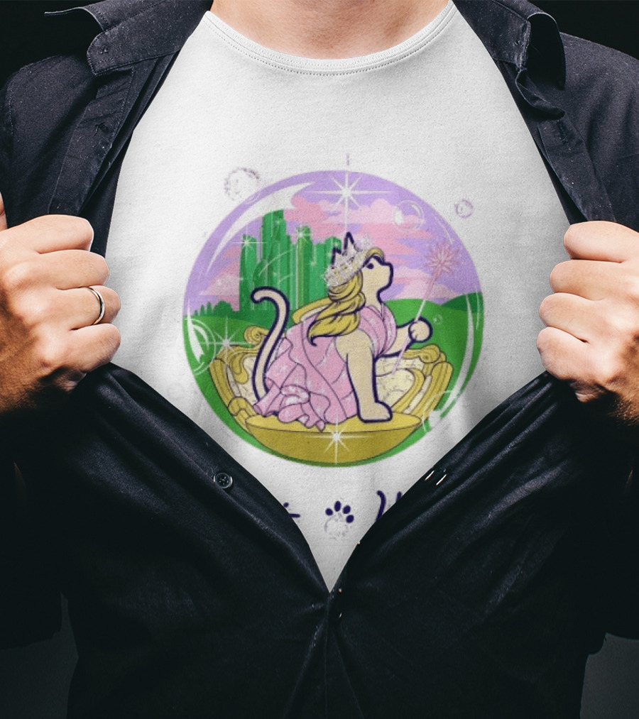 Witch Kittie Kittie Wizard City Cat Bubble Magic T-Shirt