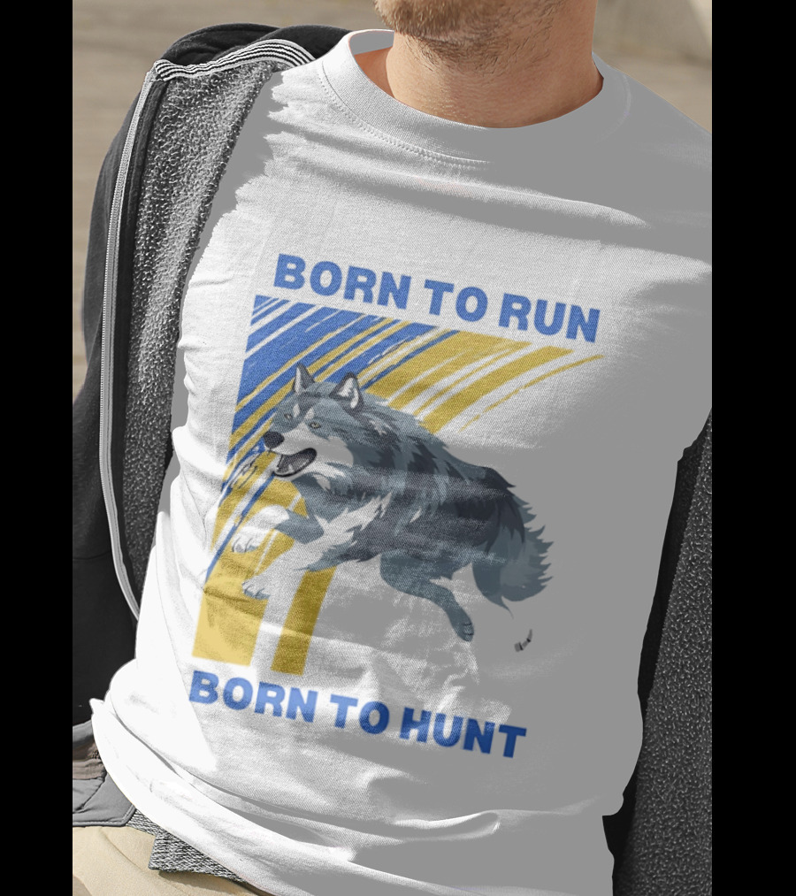 Born To Run Born To Hunt Wolf T-Shirt