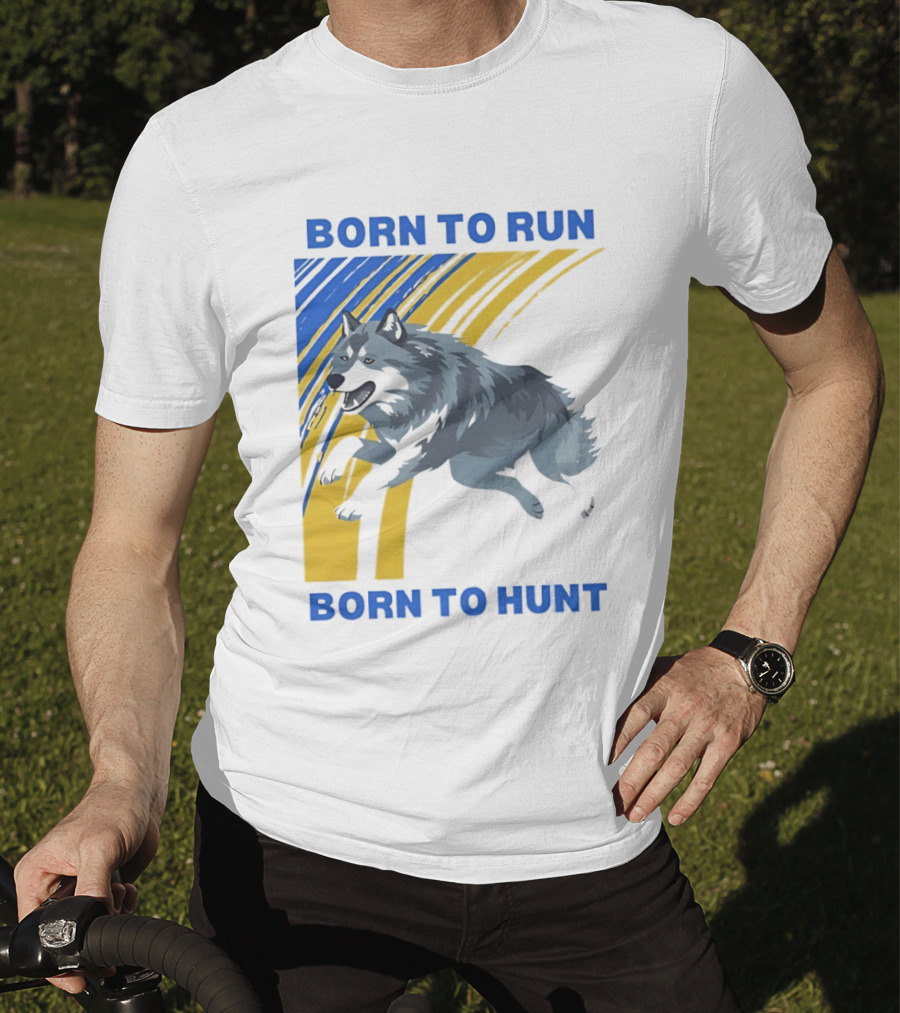 Born To Run Born To Hunt Wolf T-Shirt