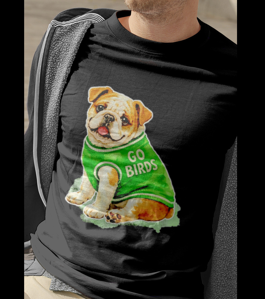 Briish Bulldog Go Birds Phillygoat Passyunk Avenue Green Jersey T-Shirt