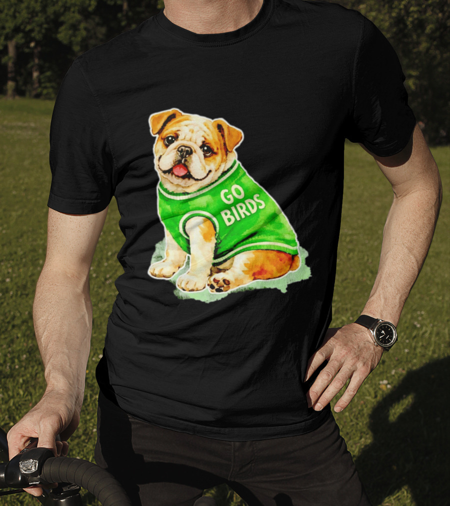 Briish Bulldog Go Birds Phillygoat Passyunk Avenue Green Jersey T-Shirt