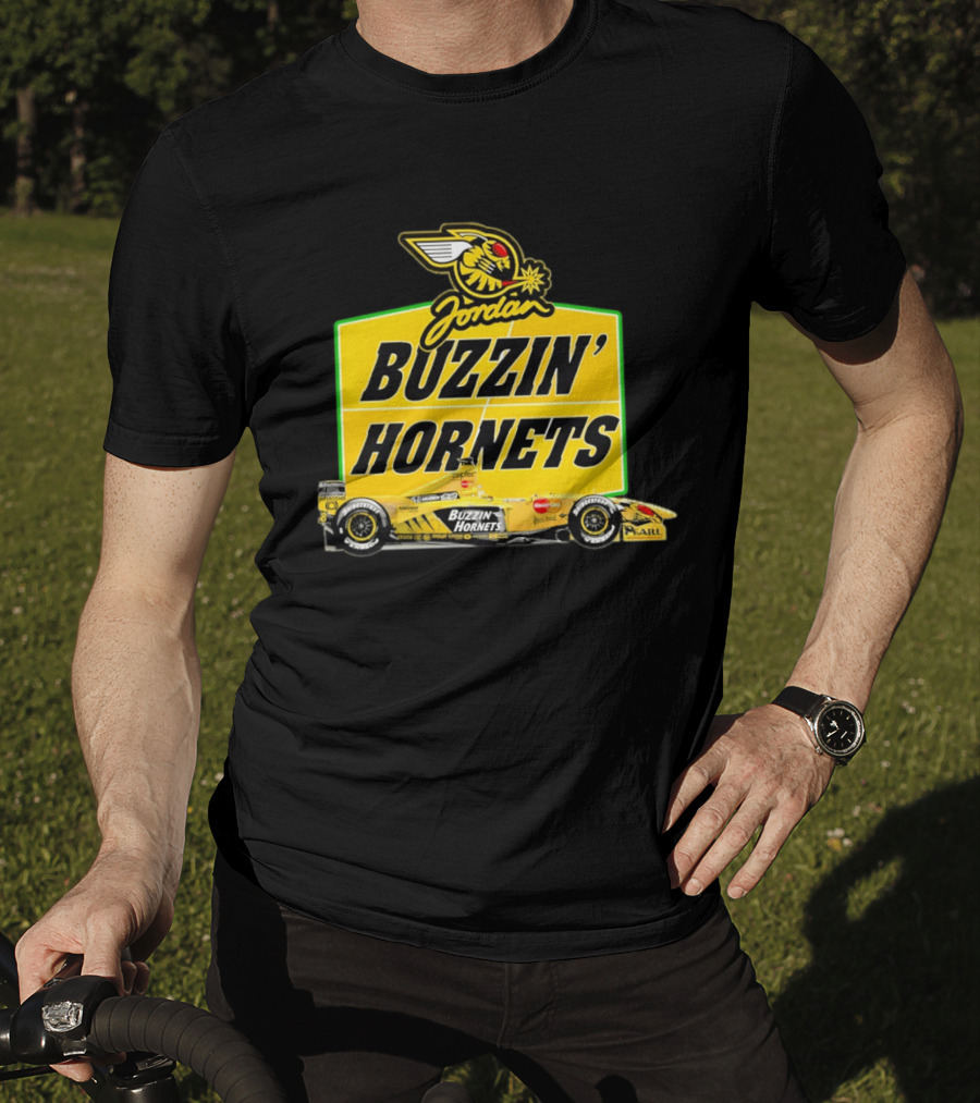 Buzzin' Hornets Jordan F1 En Honda Car T-Shirt
