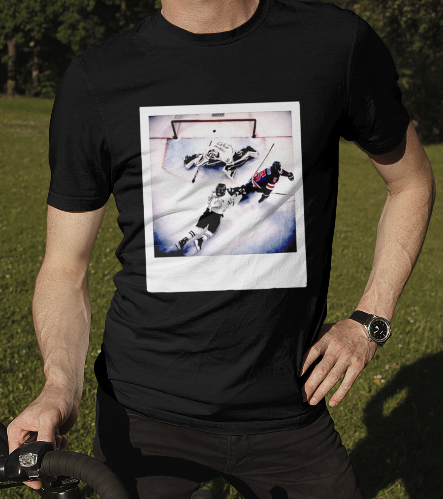 Women's Hockey USA Golden Goal Megan Keller Polaroid Picture T-Shirt