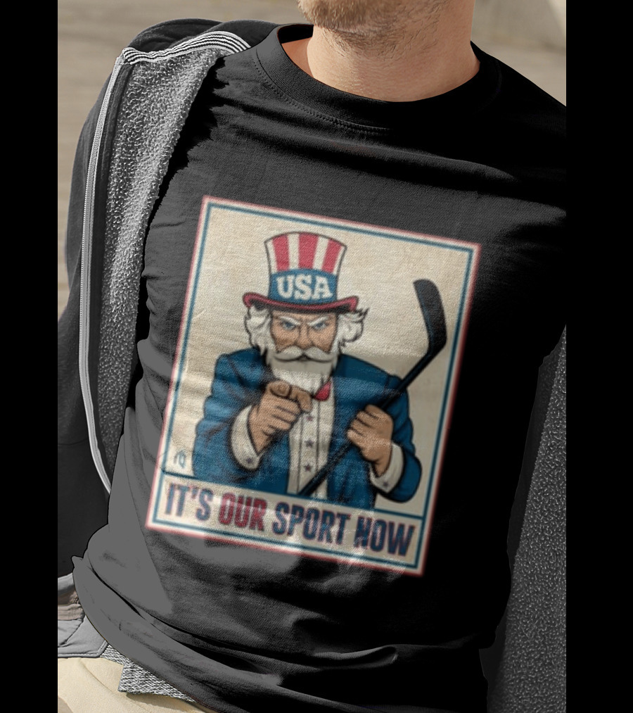USA Hockey Uncle Sam It's Our Sport Now T-Shirt