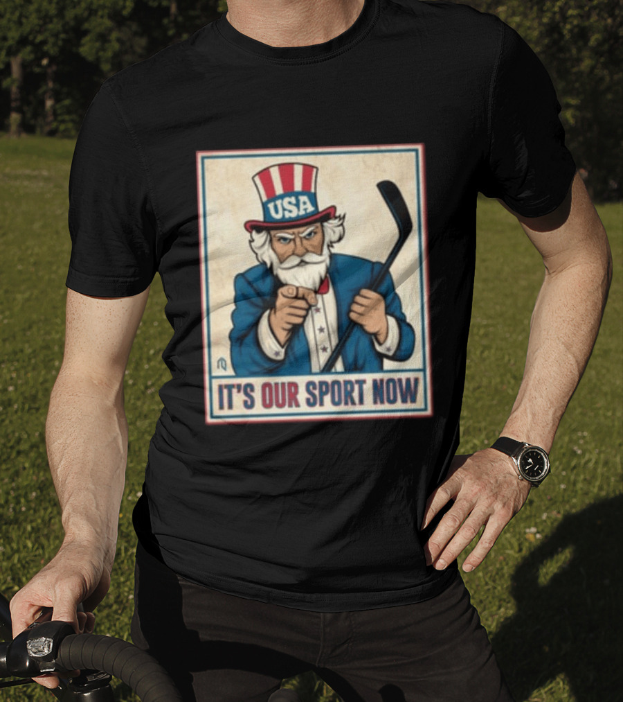 USA Hockey Uncle Sam It's Our Sport Now T-Shirt