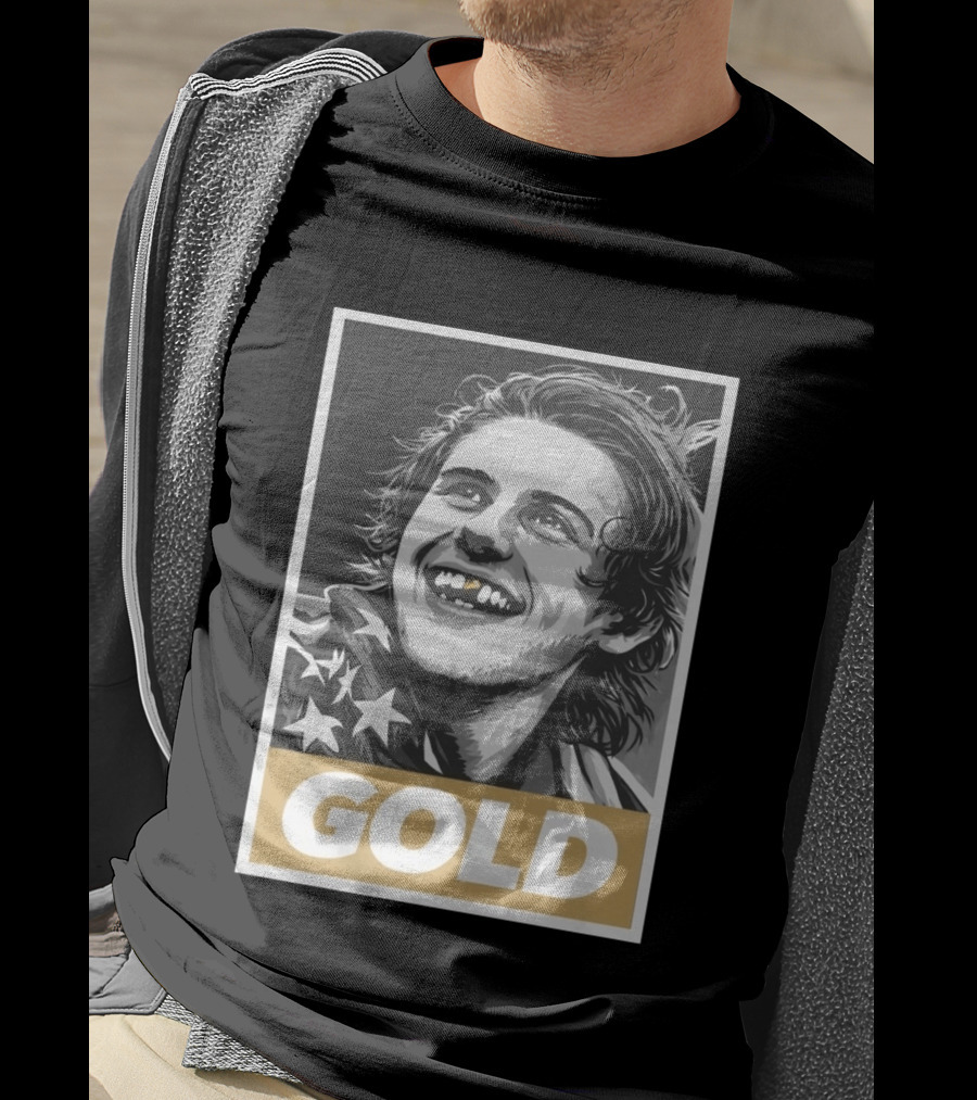 Jack Hughes Gold Medal Champion Olympic Legend Golden Smile T-Shirt