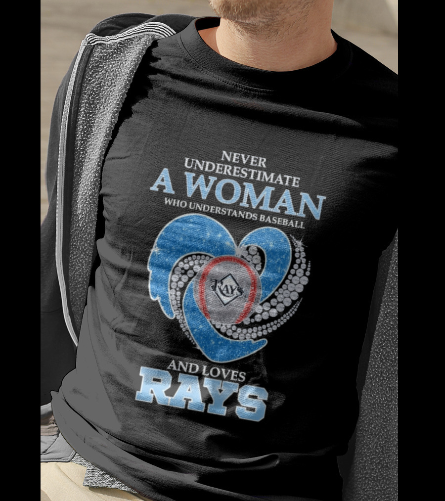 Underestimate A Woman Who Loves Rays T-Shirt