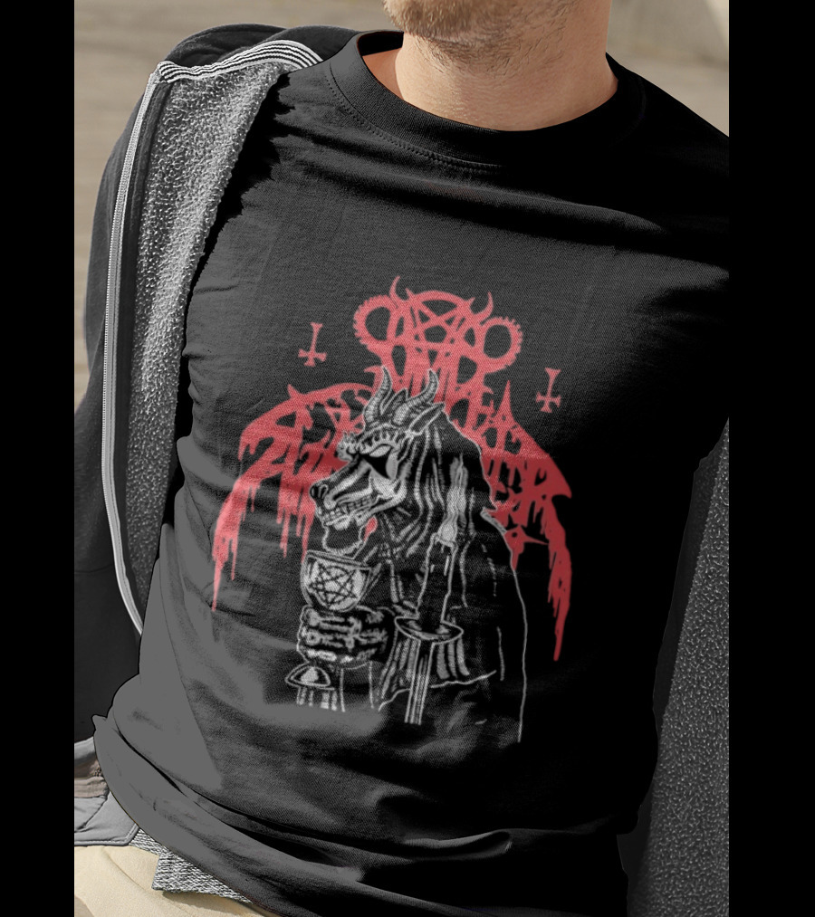 Nunslaughter Goat Demon Occult Ritual T-Shirt