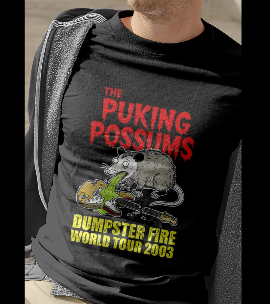 The Puking Possums Dumpster Fire World Tour 2003 Puking Possum T-Shirt