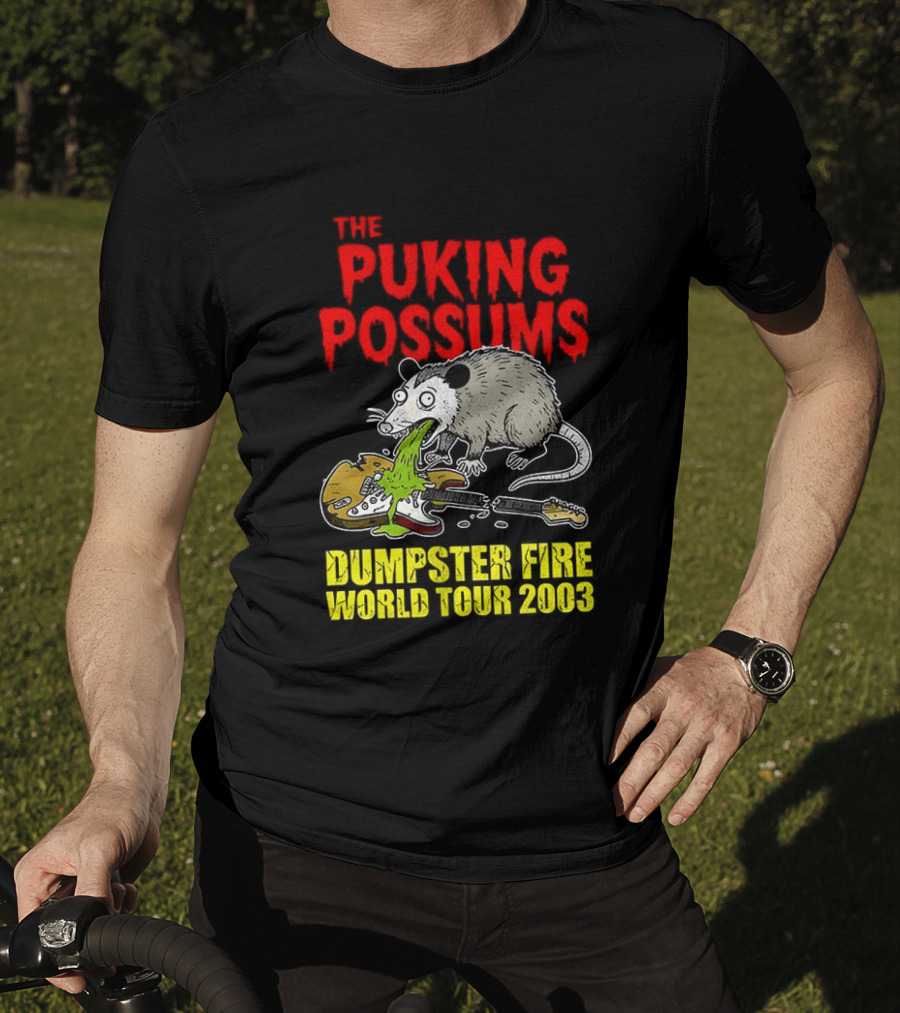 The Puking Possums Dumpster Fire World Tour 2003 Puking Possum T-Shirt
