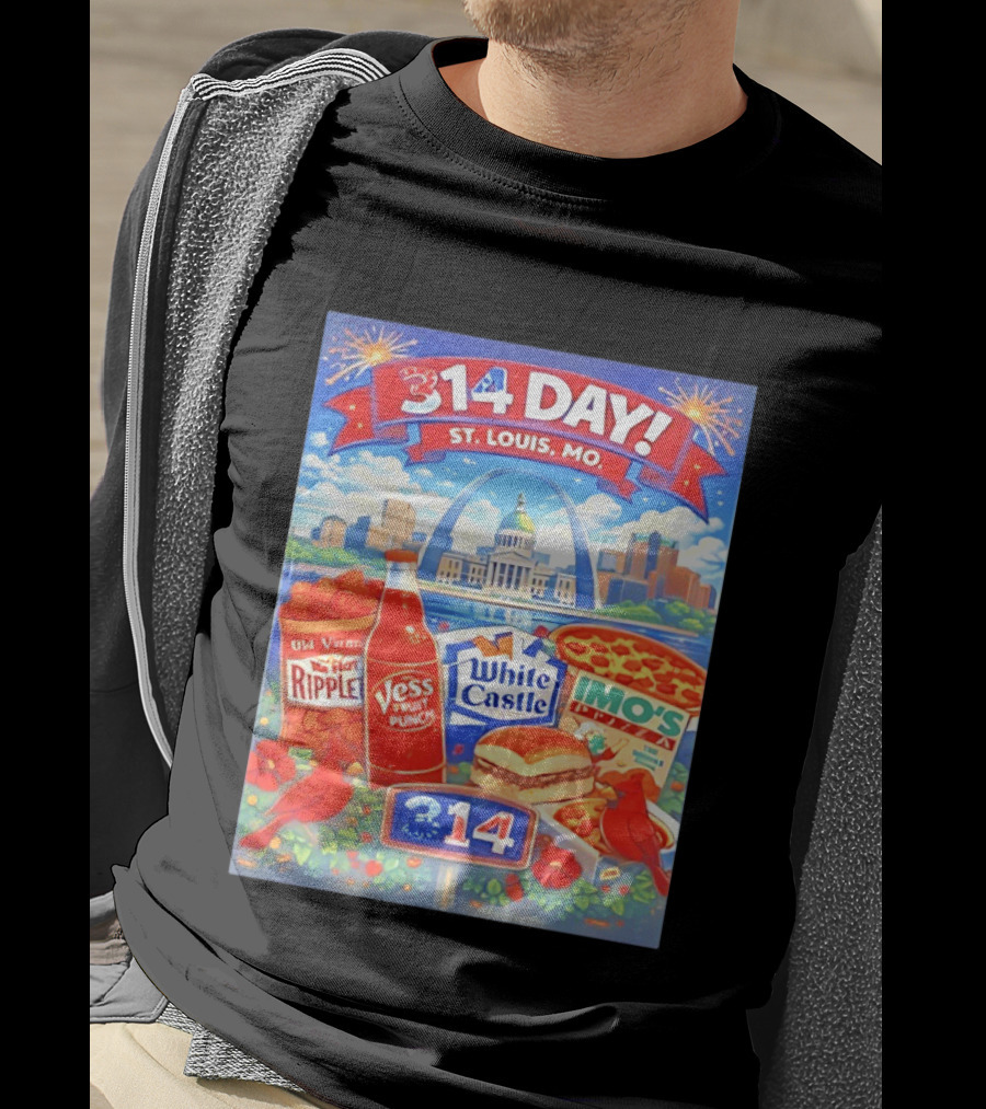 314 Day St Louis MO Arch Ripple Vess White Castle Imo's Pizza Cardinals T-Shirt