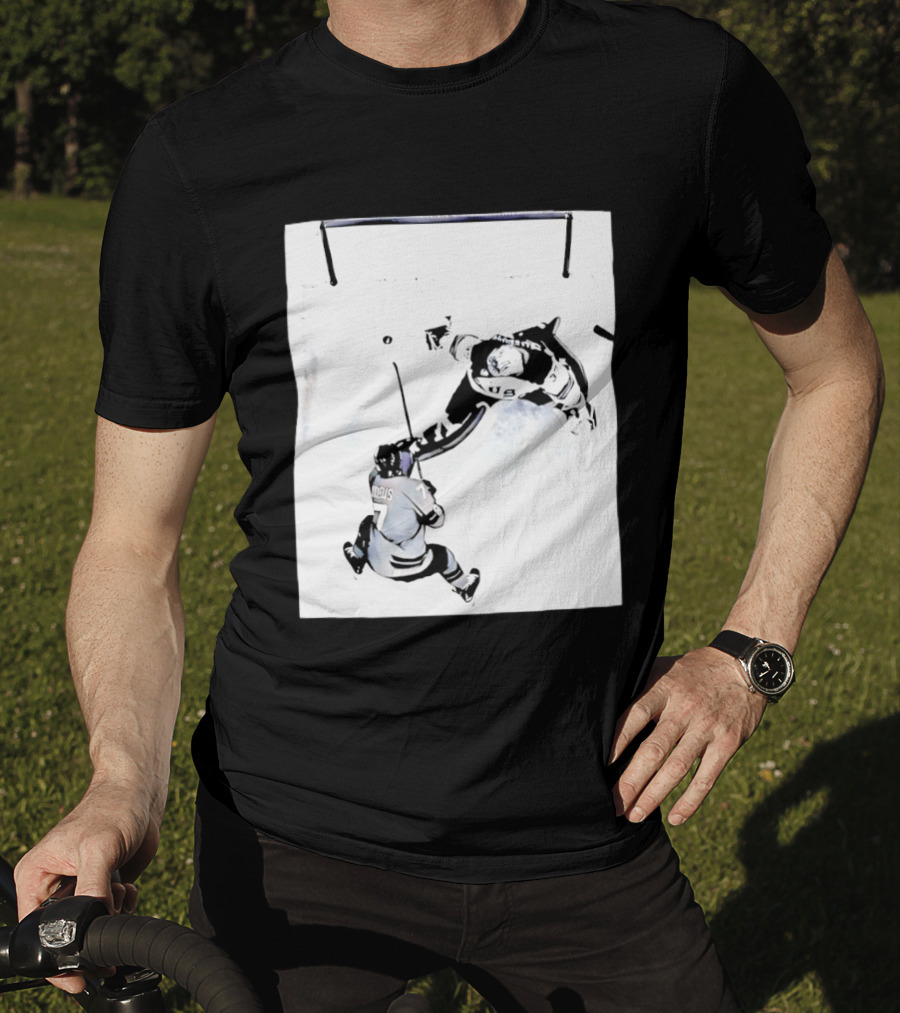Connor Hellebuyck USA Olympic Gold Medal Win Hockey Action T-Shirt