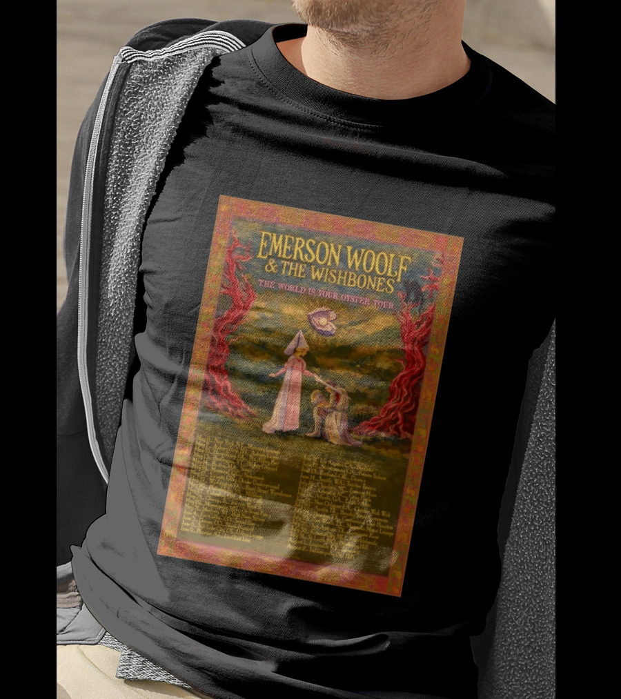 Emerson Woolf And The Wishbones Tour Dates The World Is Your Oyster Tour 2026 Concert T-Shirt