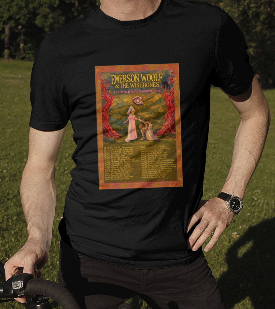 Emerson Woolf And The Wishbones Tour Dates The World Is Your Oyster Tour 2026 Concert T-Shirt