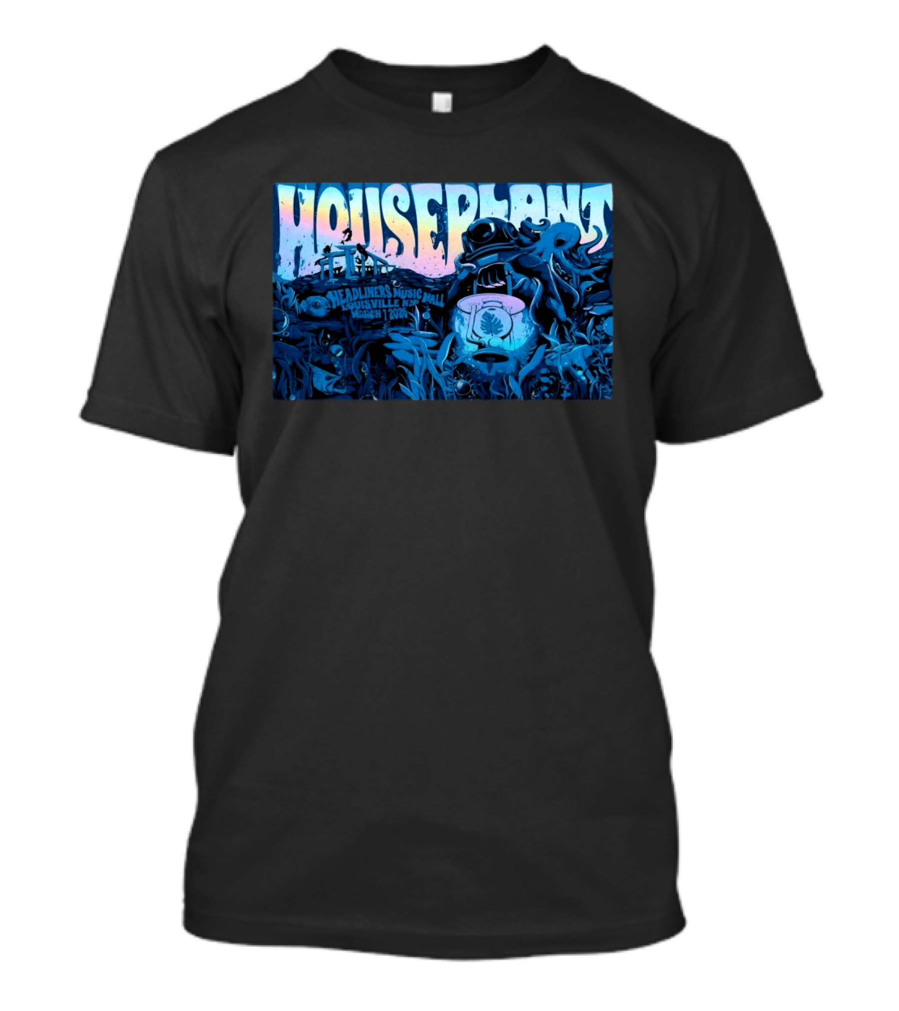 Houseplant Headliners Music Hall Louisville KY March 7 2026 Underwater Diver T-Shirt
