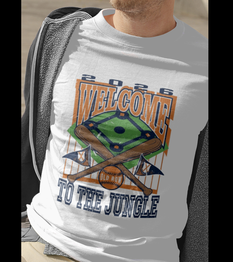 Auburn Tigers 2026 Welcome To The Jungle Baseball Field And Crossed Bats T-Shirt