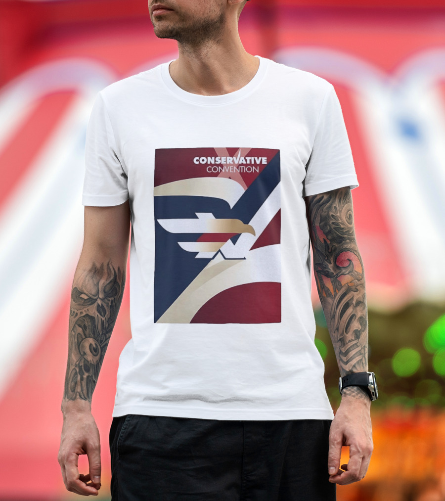 CONSERVATIVE CONVENTION Eagle American Flag T-Shirt