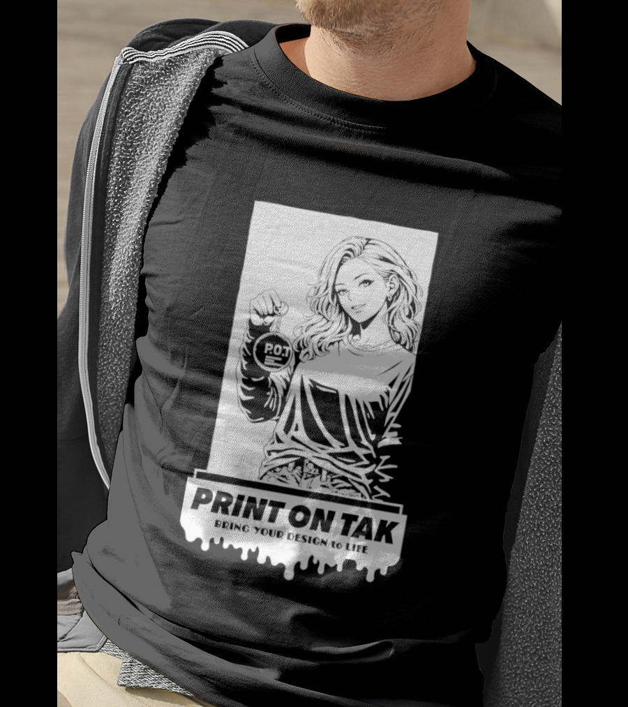 PRINT ON TAK Beautiful Girl Holding POT Bring Your Vision To Life T-Shirt