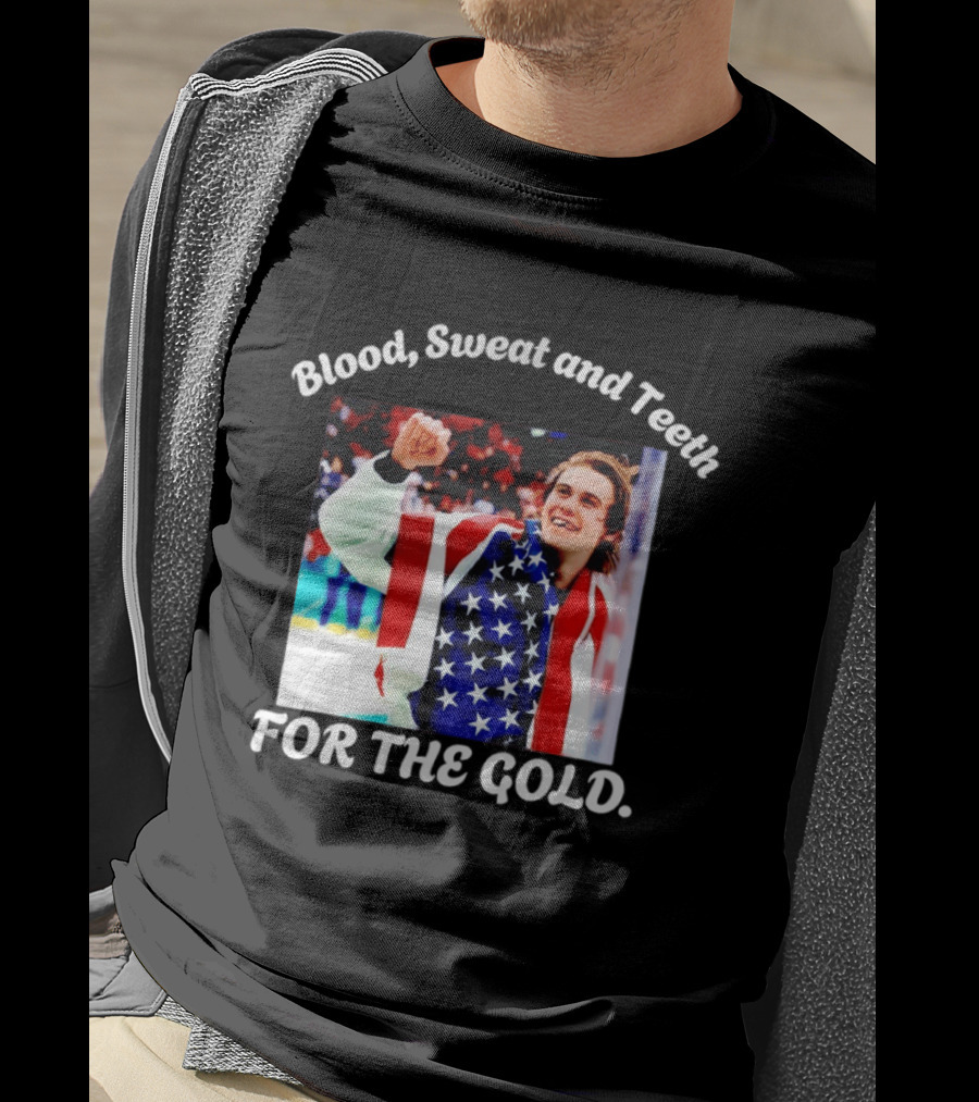 Blood Sweat And Teeth For The Gold USA Hockey T-Shirt