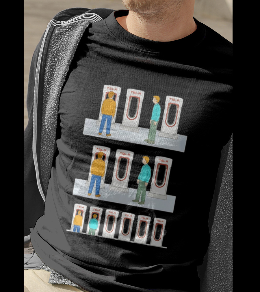 Supercharger Etiquette TSLA Charging Station Queue T-Shirt