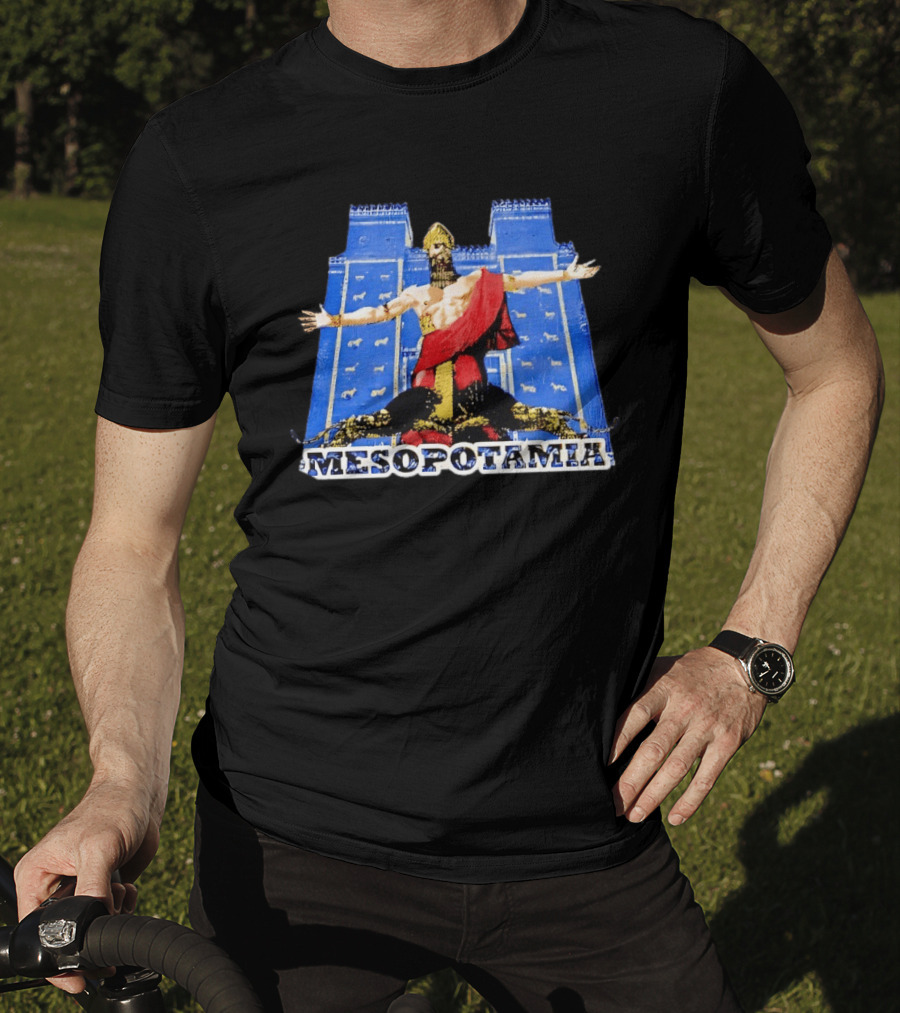 Mesopotamia Ancient Ziggurat Warrior Embrace T-Shirt