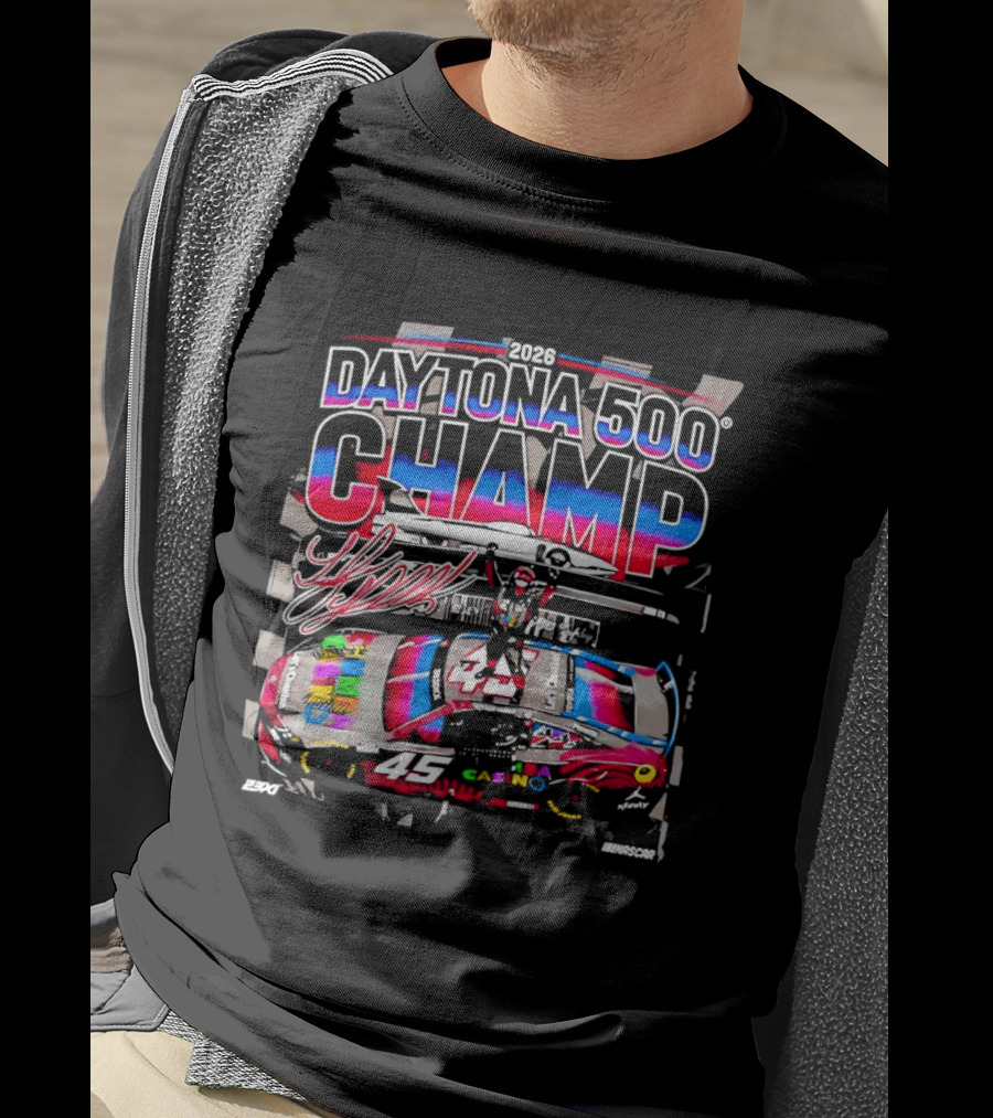 2026 Daytona 500 Champ Tyler Reddick Car Racing Victory Celebration T-Shirt