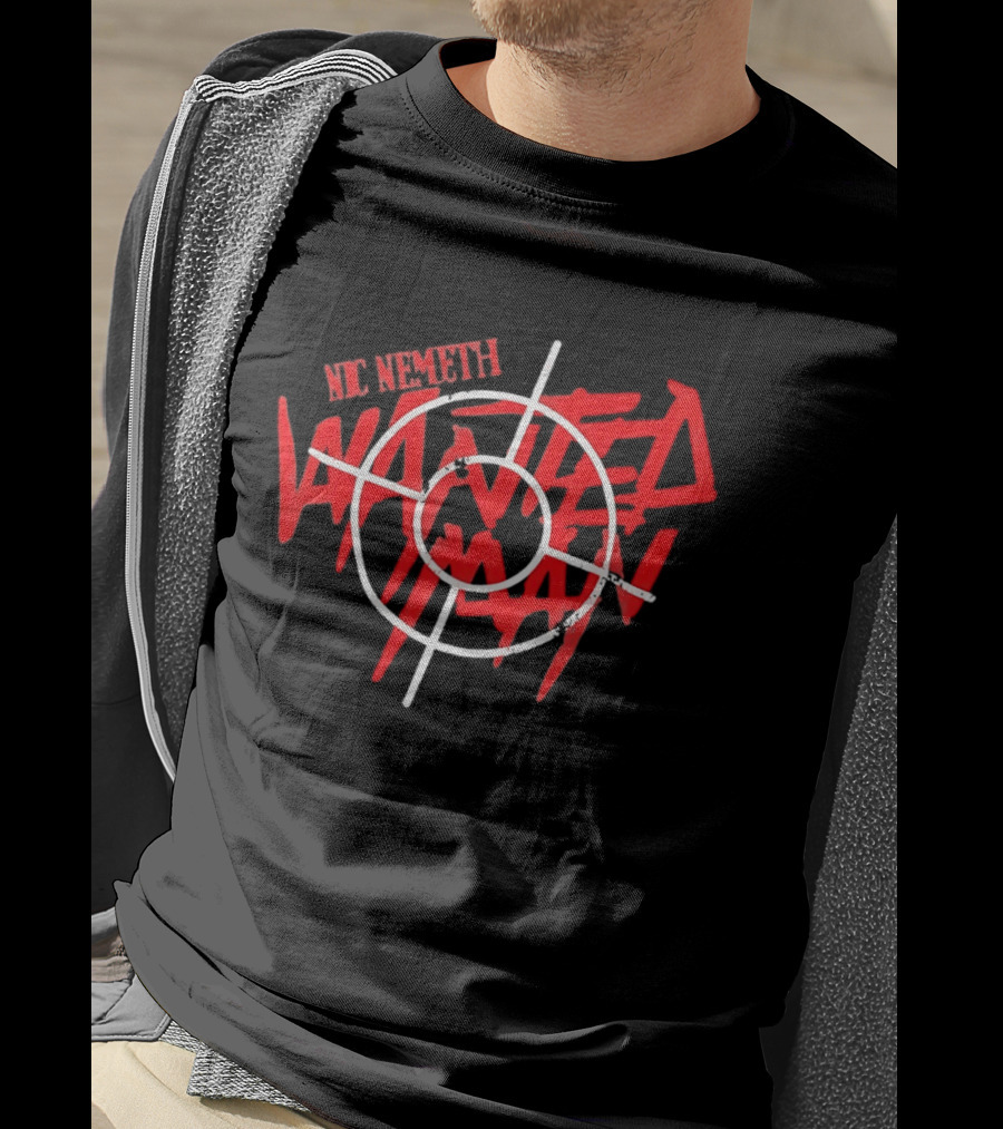Nic Nemeth Wanted Man Wrestling Crosshair Target T-Shirt