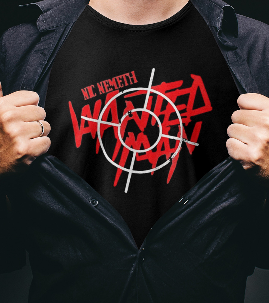 Nic Nemeth Wanted Man Wrestling Crosshair Target T-Shirt