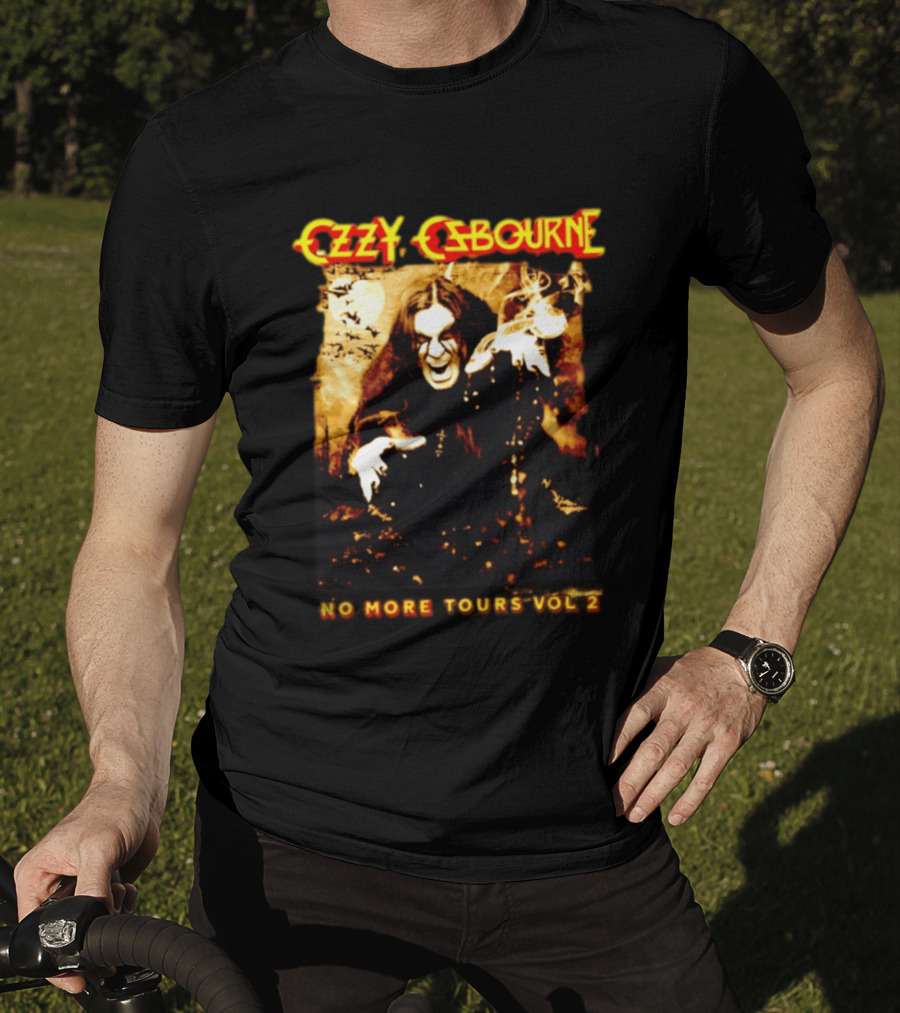 Ozzy Osbourne No More Tours Vol 2 Bats Full Moon Smoke Halloween T-Shirt