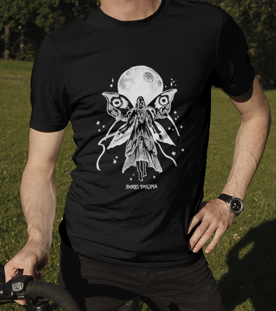 Paris Paloma Mothman Moon Scene T-Shirt