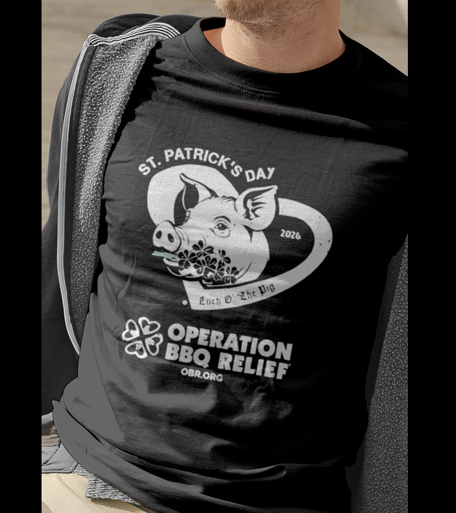 St Patrick's Day Pig Operation BBQ Relief 2026 OBR.org T-Shirt
