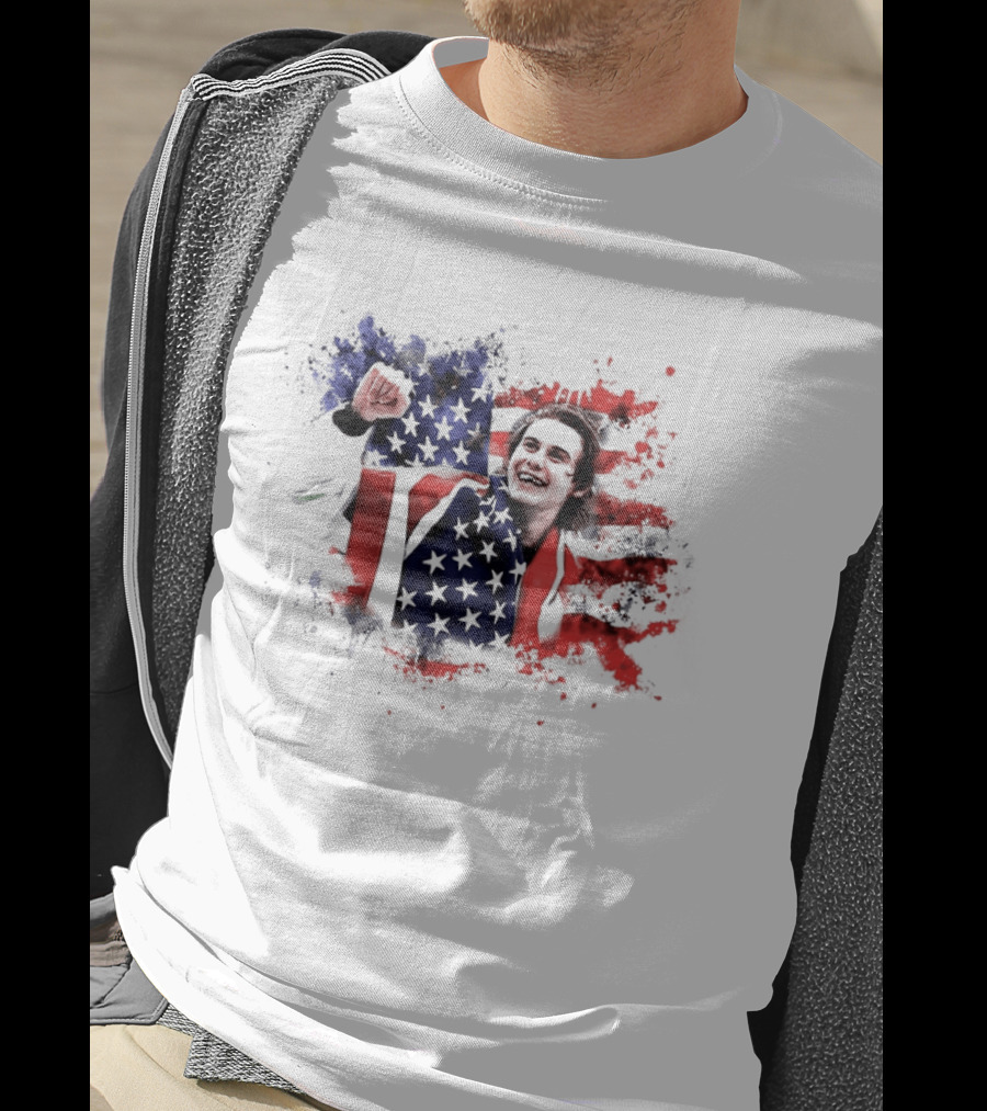 Jack Hughes USA Hockey Overtime Winner Victory Celebration T-Shirt
