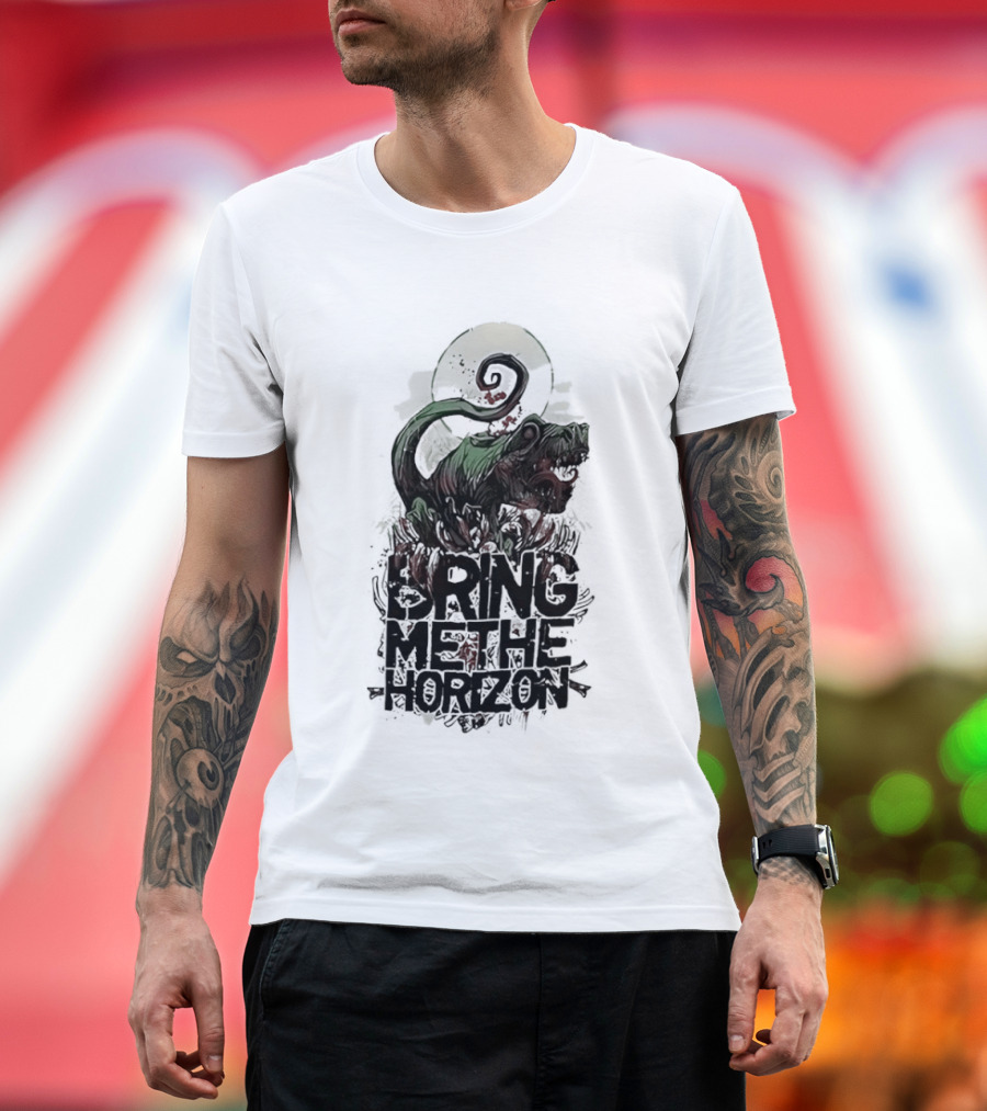 Dinosaur Bring Me The Horizon Spiral Tail T-Shirt