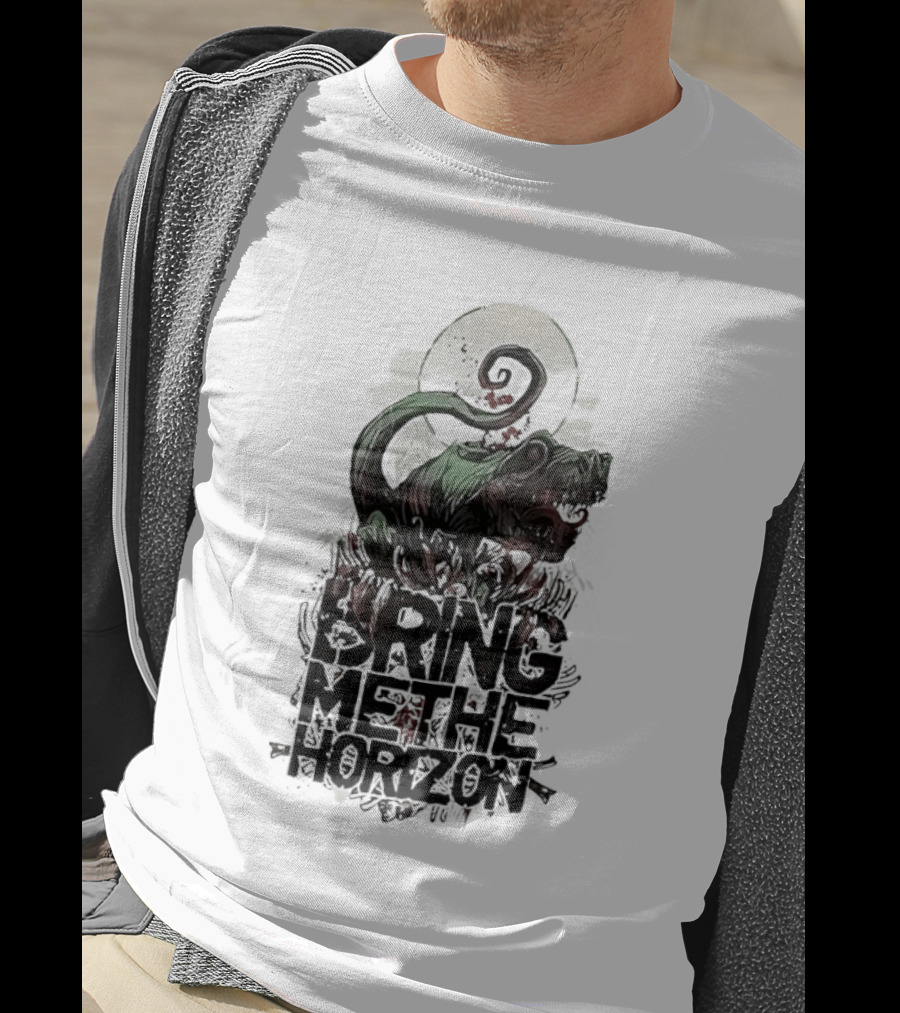 Dinosaur Bring Me The Horizon Spiral Tail T-Shirt