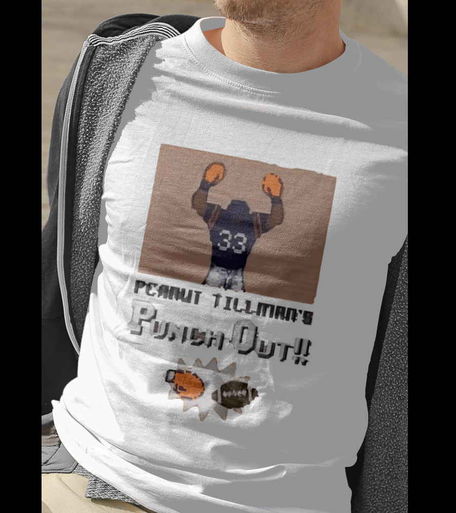 Peanut Tillman Punch Out 33 Chicago Bears Football T-Shirt