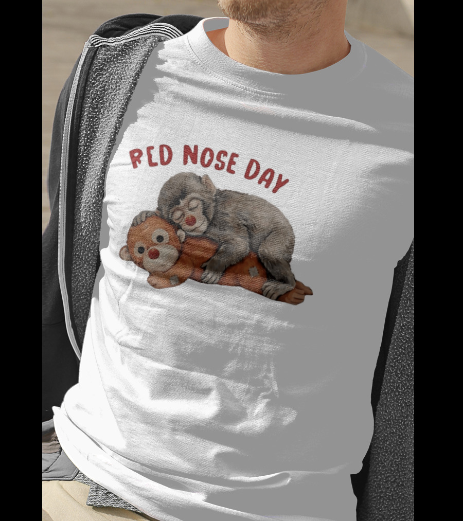 Red Nose Day Punch Monkey And Toy T-Shirt