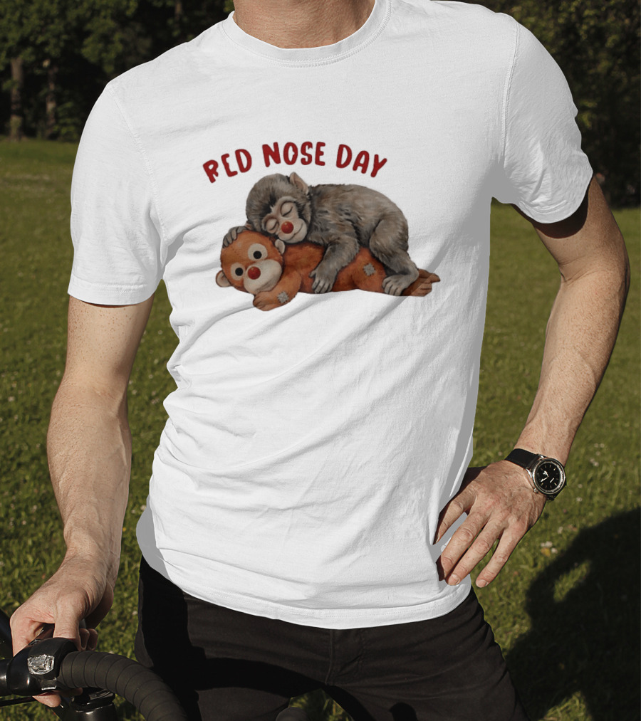 Red Nose Day Punch Monkey And Toy T-Shirt