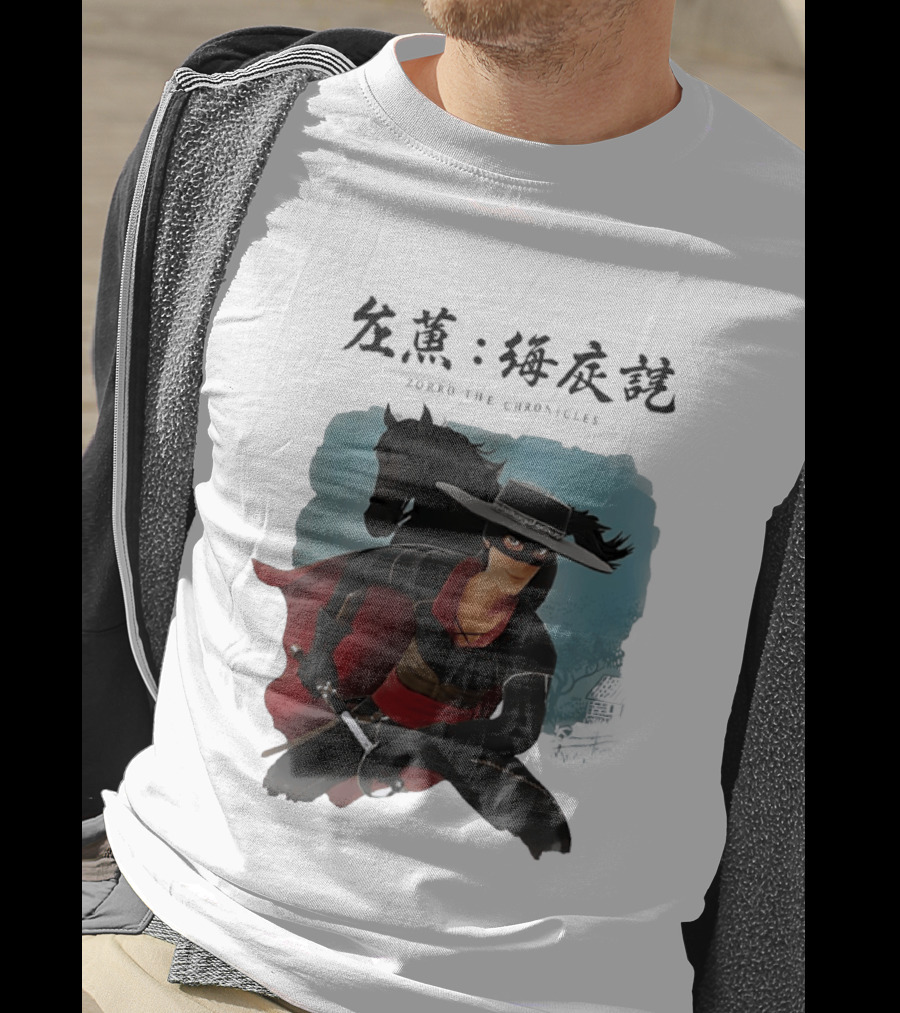 Zorro The Chronicles Heroic Adventure And Black Horse T-Shirt