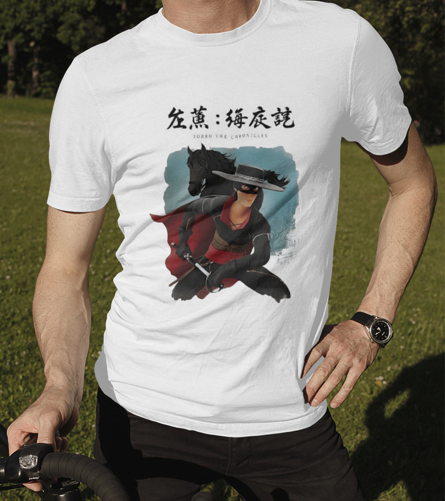 Zorro The Chronicles Heroic Adventure And Black Horse T-Shirt