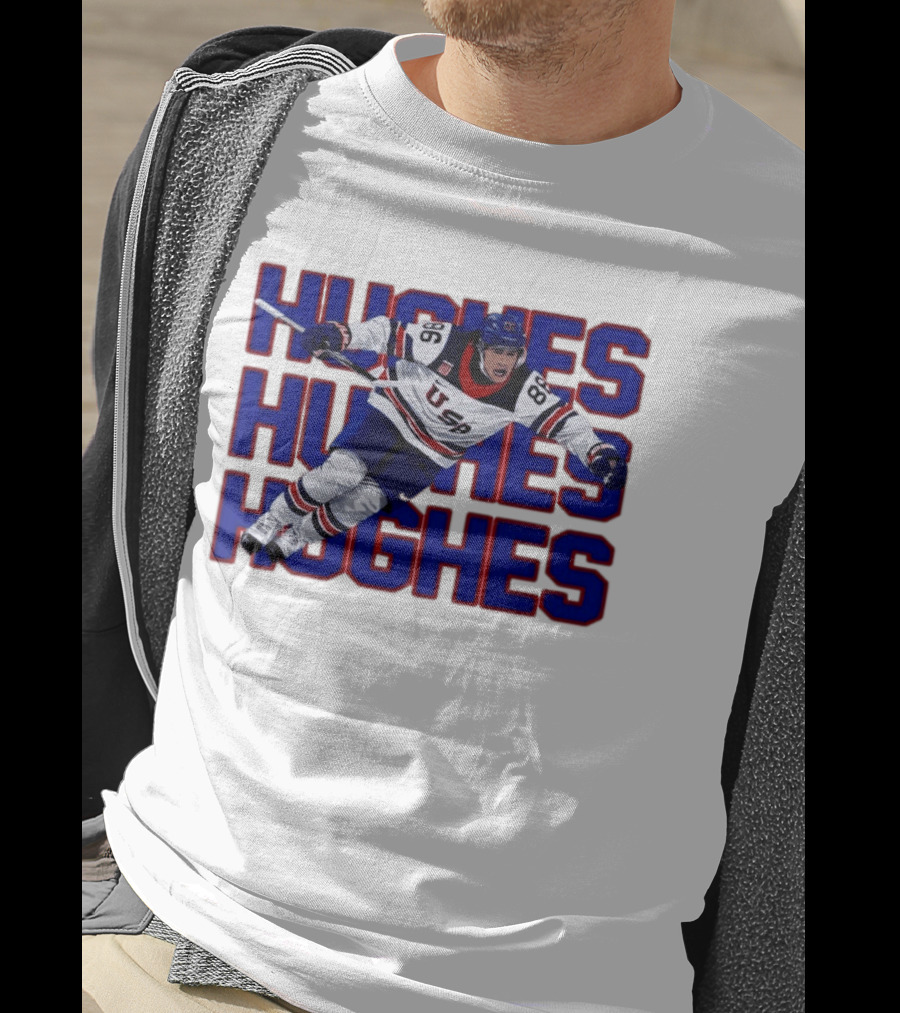 Team USA Jack Hughes Iconic Game Winning Goal Celebration T-Shirt