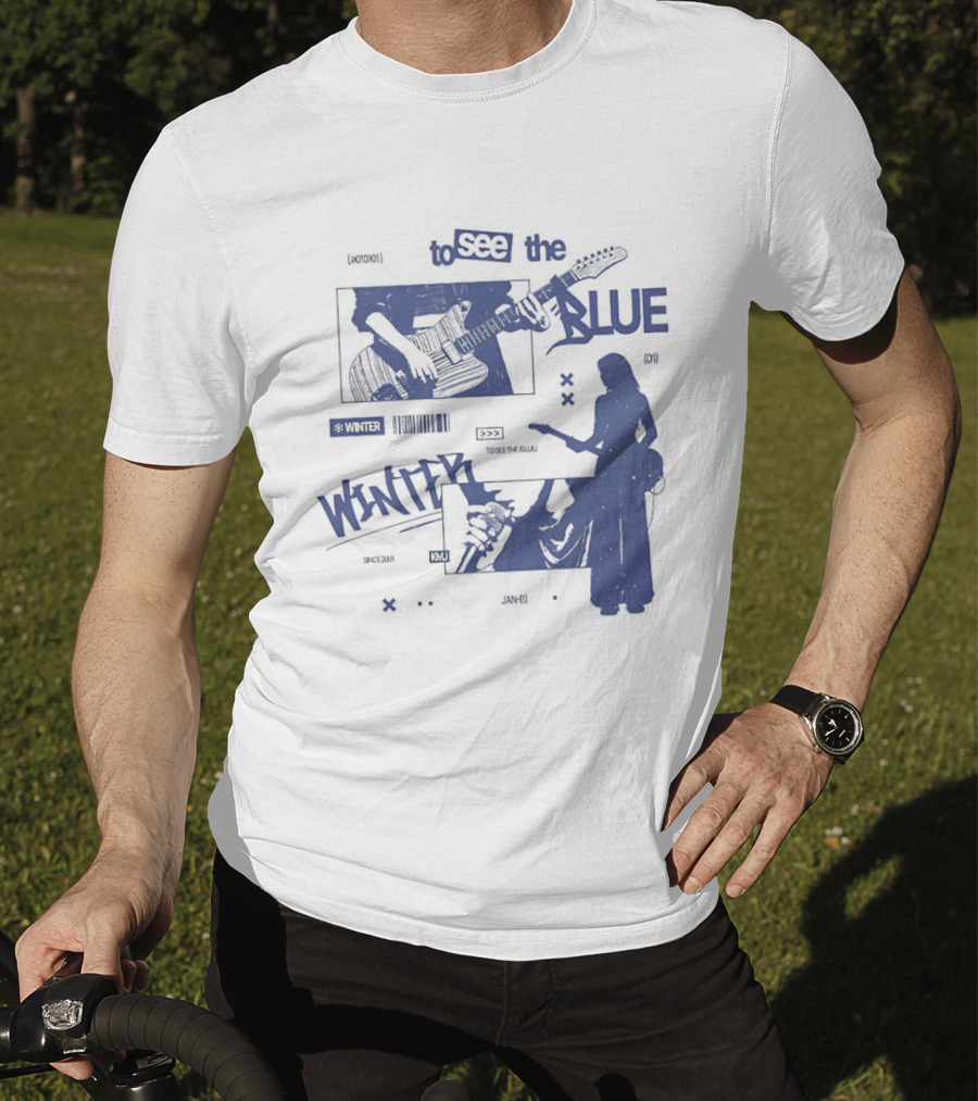 To See The Blue Winter Music Band Guitar T-Shirt