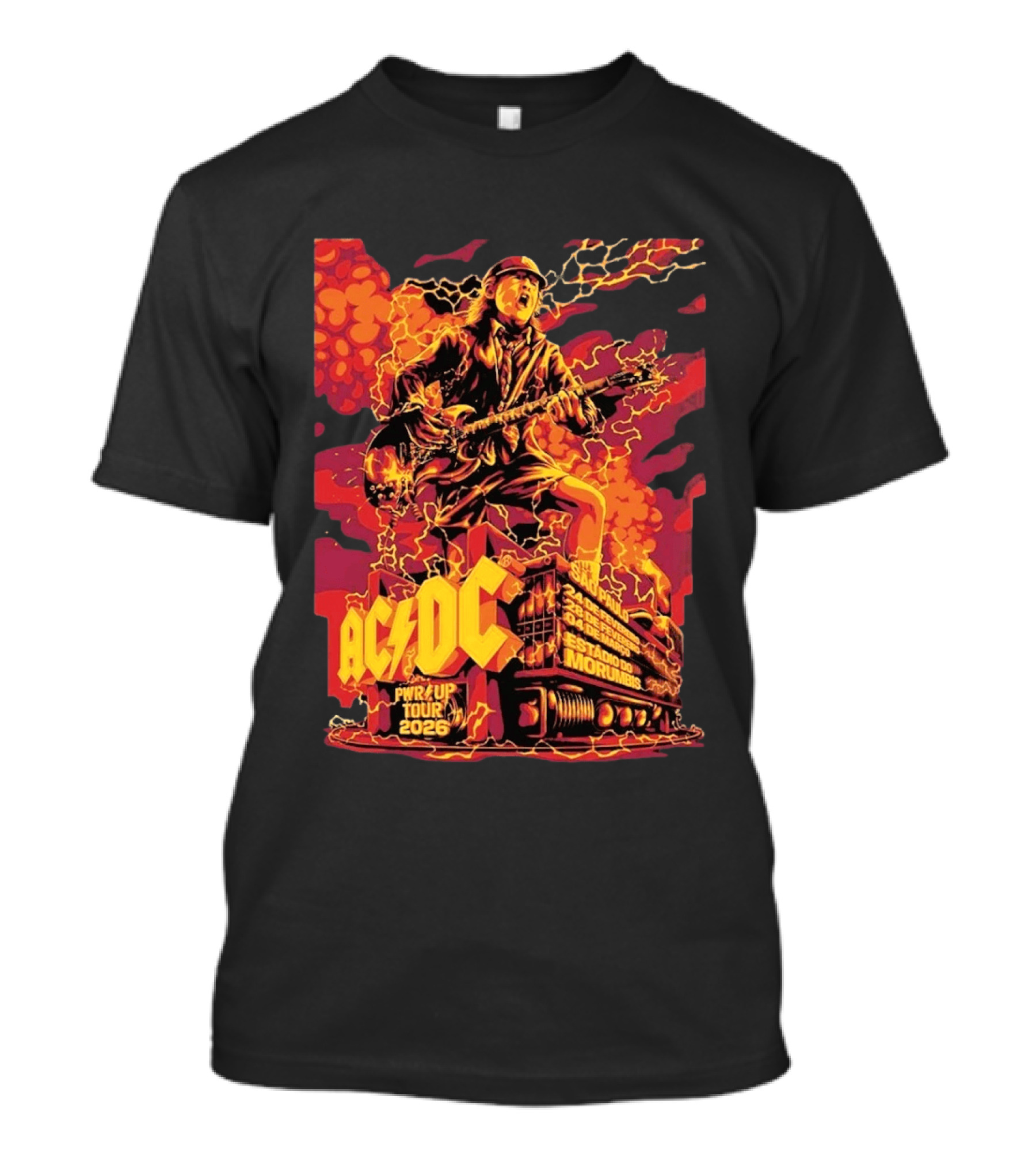 ACDC PWR Up Tour 2026 Sao Paulo Estadio Do Morumbi February 24 28 March 4 Concert T-Shirt
