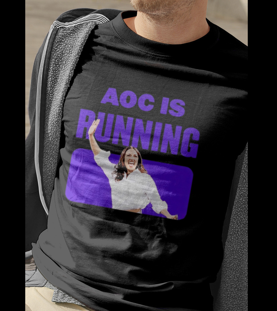 AOC Is Running For President 2028 Bold Campaign Enthusiasm T-Shirt