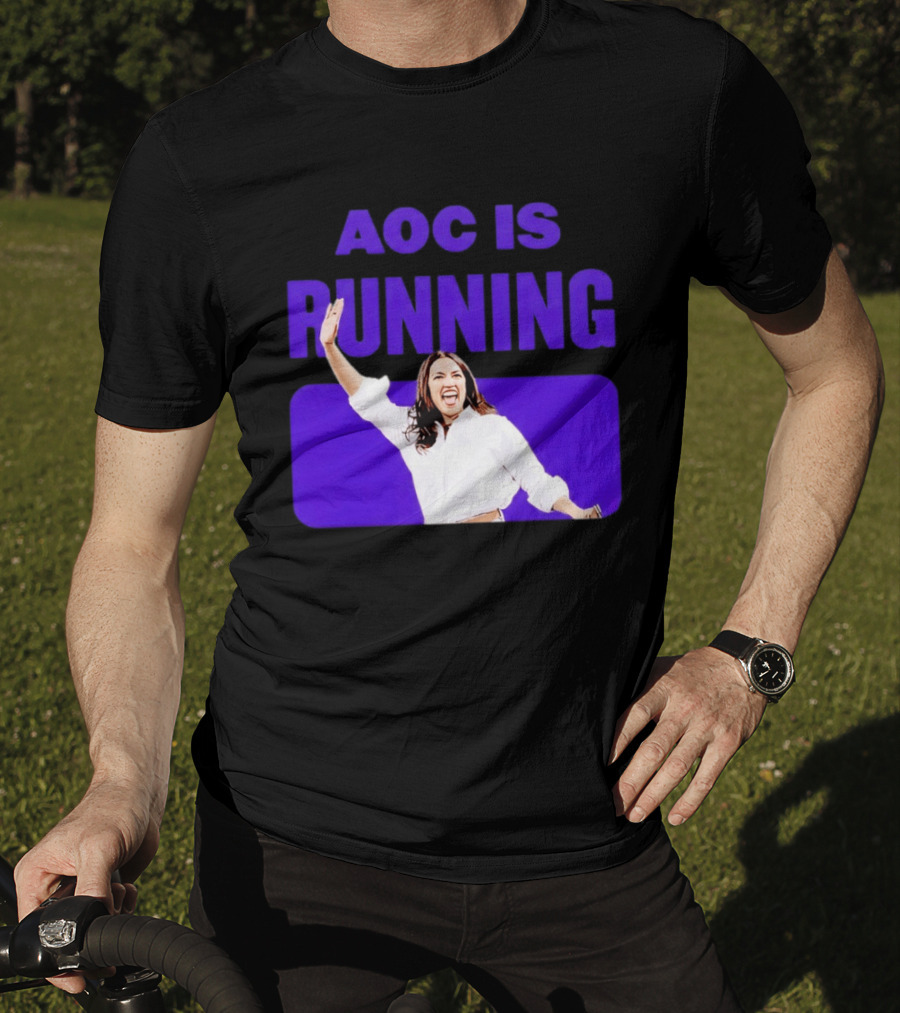 AOC Is Running For President 2028 Bold Campaign Enthusiasm T-Shirt