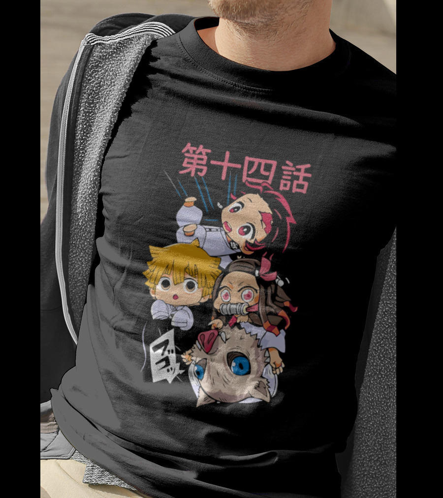 Chibi Anime Characters Playful Expressions T-Shirt