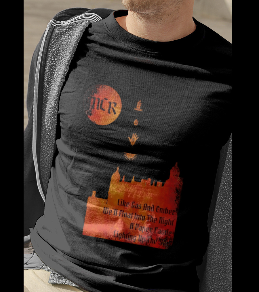 MCR Like Gas And Ember We'll Float Into The Night A Paper Castle Lighting Up The Sky T-Shirt